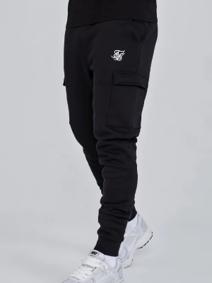 Czarny jogger męski Essential cargo SikSilk