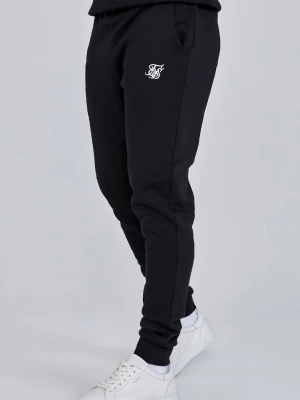 Czarny jogger męski Essential z mankietami SikSilk