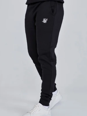 Czarny jogger męski Essential z mankietami SikSilk