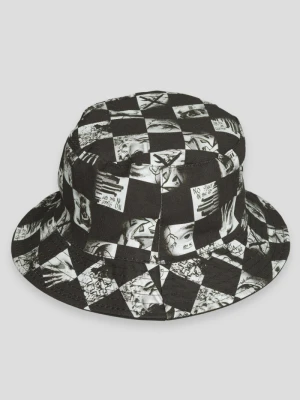 Czarny kapelusz typu bucket hat Reporter
