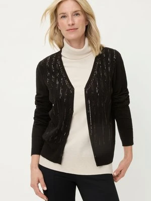 Czarny kardigan damski Henny z cekinami – Liaison en Vogue Olsen