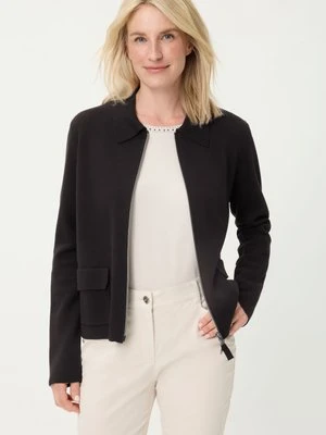 Czarny kardigan damski Henny z kołnierzykiem – Liaison en Vogue Olsen