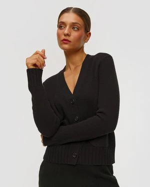 Czarny Kardigan Z Kaszmiru Damski Kujten Milena