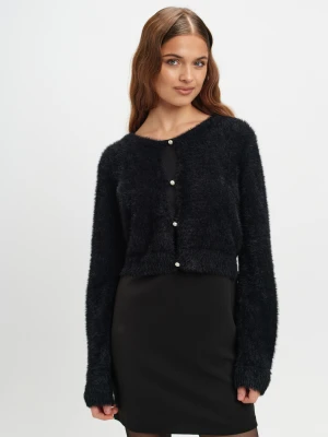 Czarny kardigan z ozdobnymi guzikami Top Secret