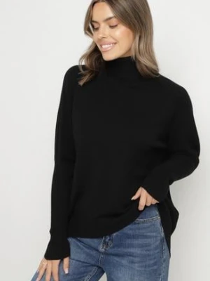 Czarny Klasyczny Golf z Dodatkiem Kaszmiru Zoirmosa tandem