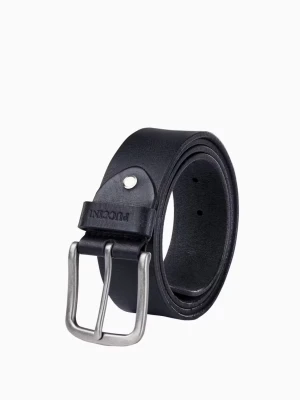 Czarny klasyczny pasek męski skórzany  Puccini