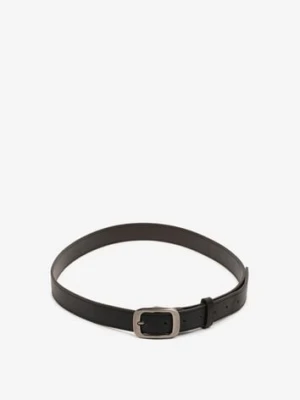 Czarny Klasyczny Pasek z Klamrą o Geometrycznym Kształcie Revadelle jordan