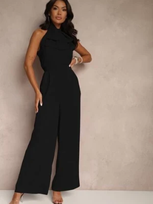 Czarny Kombinezon Ozdobiony Kokardą Milireia allyson