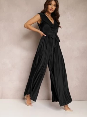 Czarny Kombinezon Plisowany Hyrmane allyson