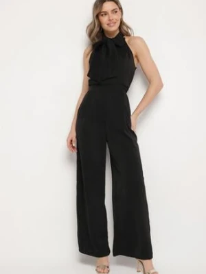 Czarny Kombinezon z Ozdobną Kokardą Nelifira allyson