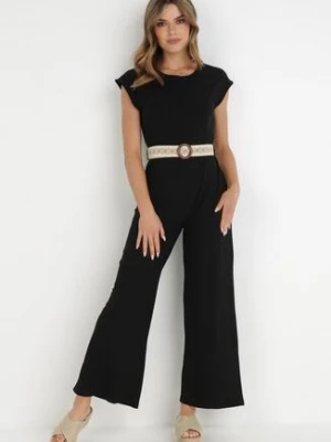 Czarny Kombinezon z Paskiem Thalaera rosa