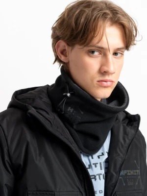 Czarny komin z nadrukiem reflective print z regulacją Reporter