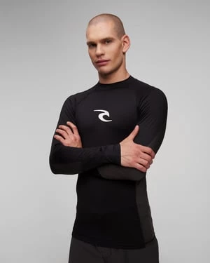 Czarny Longsleeve Do Pływania Męska Rip Curl Waves Upf Perf L/s