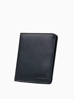 Czarny mały damski portfel skórzany Etna Puccini