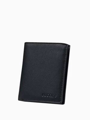 Czarny mały portfel damski bez zapięcia Puccini