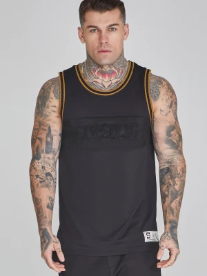 SikSilk Męska Czarna Kamizelka Koszykarska