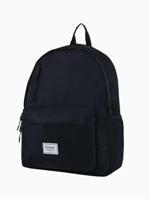 Czarny młodzieżowy plecak z neonową podszewką Puccini