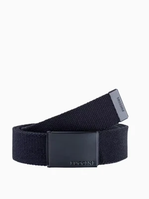 Czarny pasek męski parciany Puccini