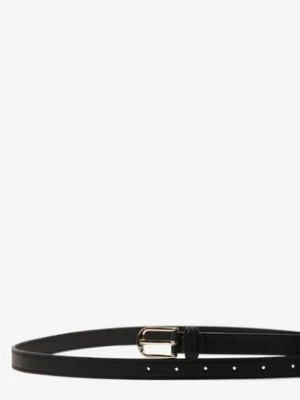 Czarny Pasek z Imitacji Skóry z Półokrągłą Sprzączką Vitalema