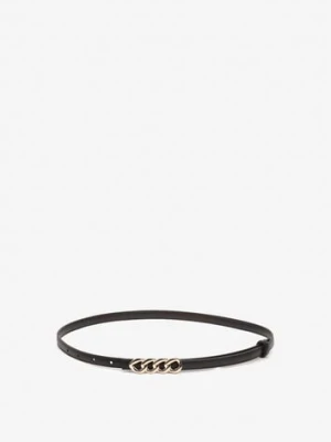 Czarny Pasek z Klamrą Imitującą Łańcuch Uridia