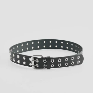 Czarny pasek z metalowymi oczkami w kształcie gwiazdek House