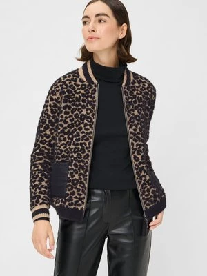 Czarny pikowany sweter damski Henny w panterkę – Urban Wild Olsen