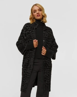 Czarny Płaszcz Damski Sportalm