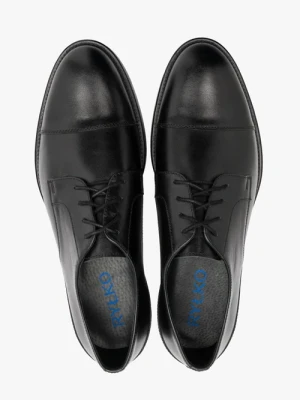 Czarny półbut wizytowy męski Ryłko