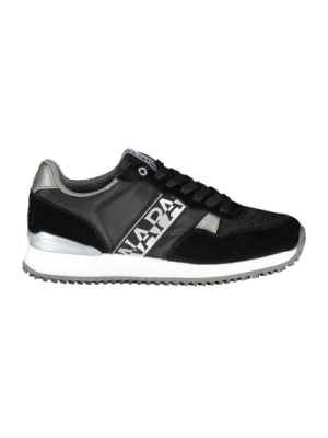 Czarny Poliestrowy Sneaker z Kontrastowymi Szczegółami Napapijri