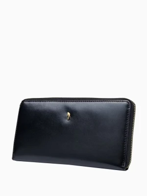 Czarny portfel damski skórzany murano Puccini