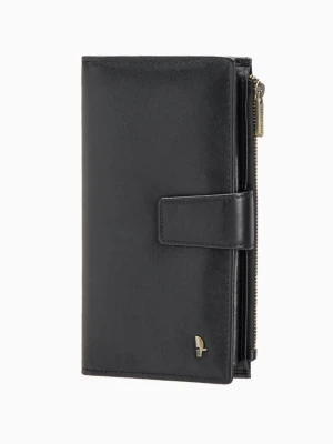 Czarny portfel damski ze skóry naturalnej Puccini