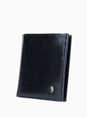 Czarny portfel męski skórzany Puccini