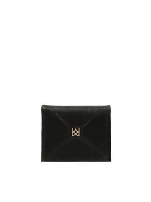 Czarny portfel o regularnym kształcie Kazar