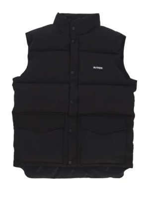 Czarny Puff Vest Streetwear Kurtka Mężczyzna Iuter