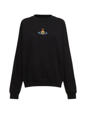 Czarny Raglan Sweatshirt Ss24 Styl Vivienne Westwood