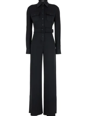 Czarny Satynowy Jumpsuit Tom Ford