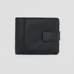 Czarny składany portfel z imitacji skóry House