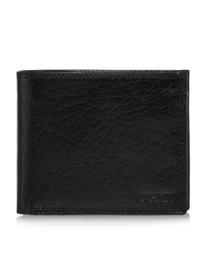 Czarny skórzany niezapinany portfel męski OCHNIK