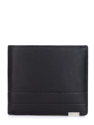 Czarny skórzany portfel męski OCHNIK