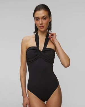 Czarny Strój Jednoczęściowy Kąpielowy Damski Seafolly Halter Bandeau One Piece