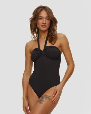 Czarny Strój Jednoczęściowy Kąpielowy Damski Seafolly Halter Bandeau One Piece