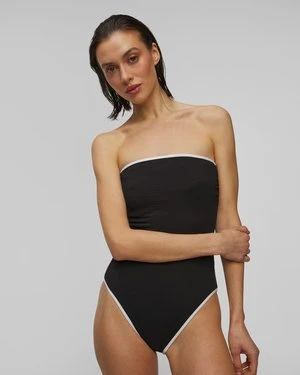 Czarny Strój Kapielowy Jednoczęściowy Damski Seafolly Dd Bandeau One Piece