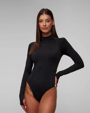 Czarny Strój Kąpielowy Z Długim Rękawem Nike Swim Nike Hydralock Fusion