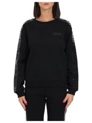 Czarny sweter damski z logo Moschino