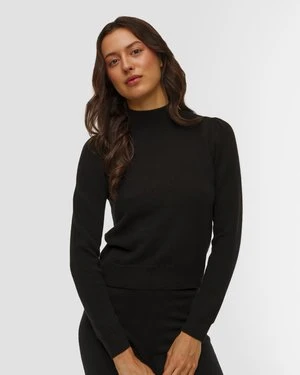 Czarny Sweter Kaszmirowy Damski Allude