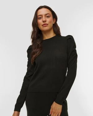 Czarny sweter kaszmirowy damski Kujten Naoto Round Neck