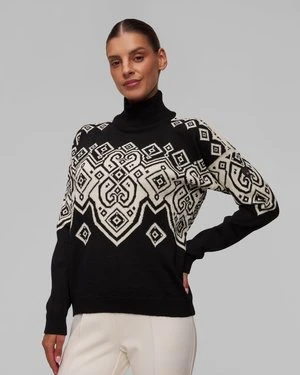 Czarny sweter wełniany damski Dale of Norway Falun