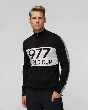Czarny sweter wełniany męski We Norwegians WorldCup