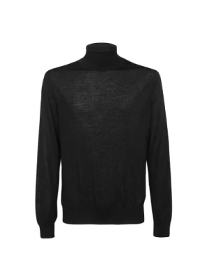 Czarny Sweter z Golfem dla Mężczyzn Emporio Armani