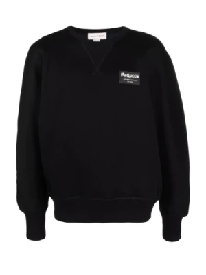 Czarny Sweter z Logo Aw23 Alexander McQueen